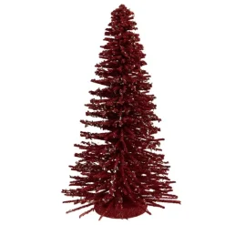 Decoratie kerstboom hout rood 17*30