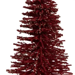 Decoratie kerstboom hout rood 17*30
