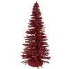 Decoratie kerstboom hout rood 14*25