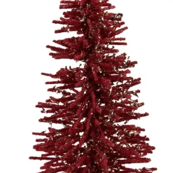 Decoratie kerstboom hout rood 14*25
