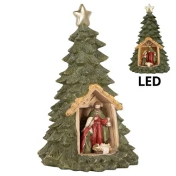 Decoratie kerstboom met stalletje LED 15*25