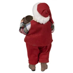 Decoratie Kerstman met vaatje bier 28 cm