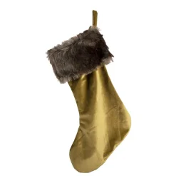 Decoratie Kerstsok goudkleur 30*45