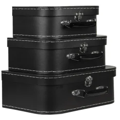 Decoratie kofferset (3) zwart Just for you