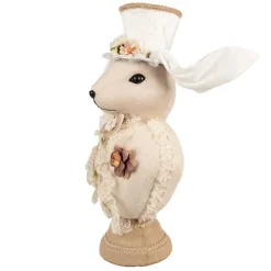 Decoratie konijn buste textiel 24*17*50