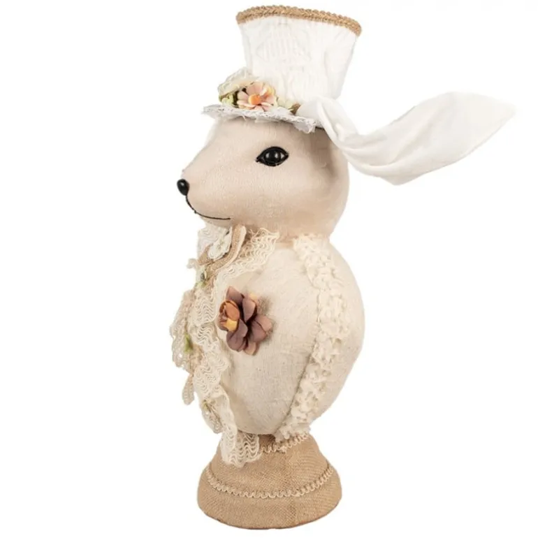 Decoratie konijn buste textiel 24*17*50