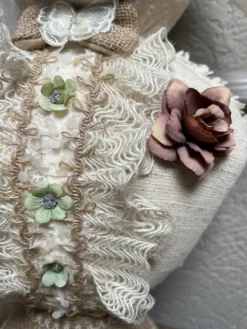 Decoratie konijn buste textiel 24*17*50