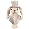 Decoratie konijn buste textiel 18*15*38