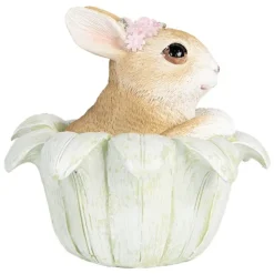 Decoratie konijn in bloem 12*12
