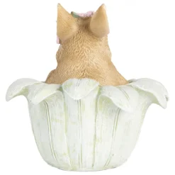 Decoratie konijn in bloem 12*12