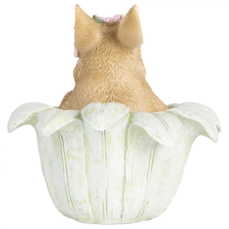 Decoratie konijn in bloem 12*12