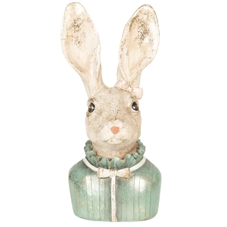 Decoratie konijnen hoofd groen