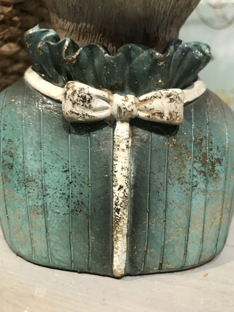 Decoratie konijnen hoofd groen