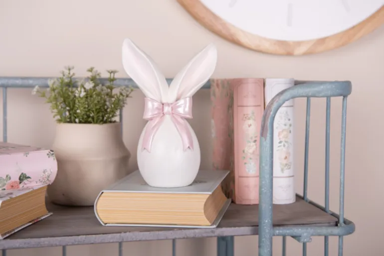 Decoratie konijnen oren met strik 12*8*18