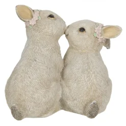 Decoratie kussende konijntjes