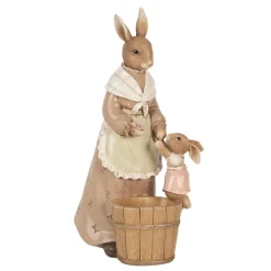 Decoratie moeder konijn met kleintje 13*7*23