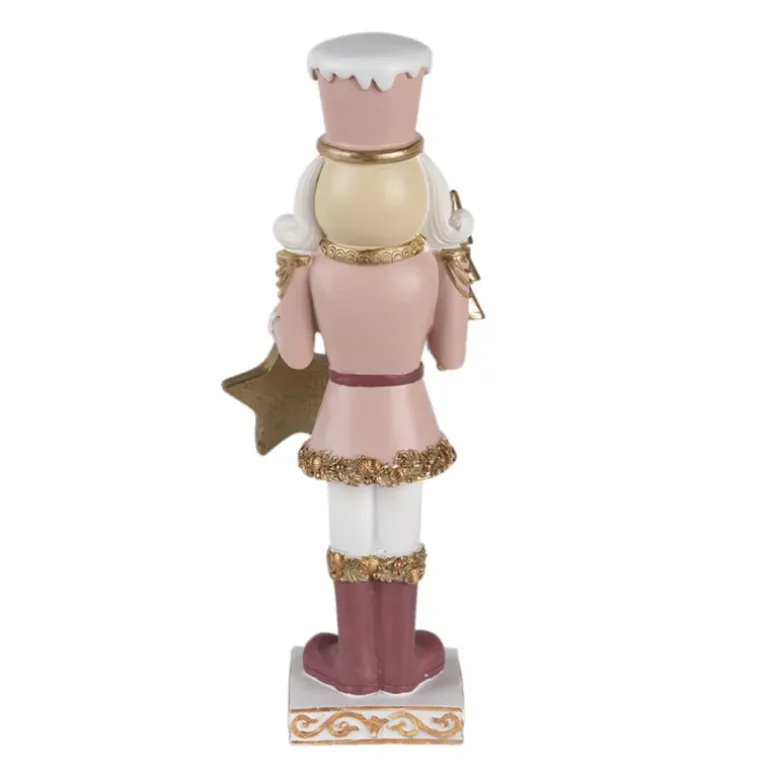 Decoratie notenkraker roze ster