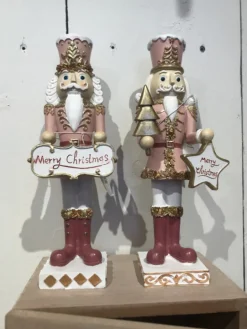 Decoratie notenkraker roze ster