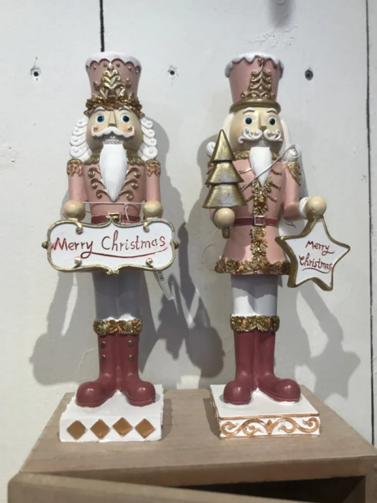 Decoratie notenkraker roze ster