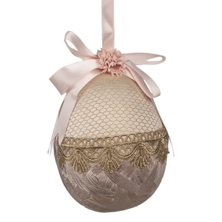 Decoratie paashanger ei textiel 14*18