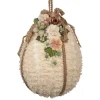 Decoratie paashanger ei textiel beige 20*29