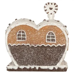 Decoratie peperkoekhuisje hart LED 18*10*19