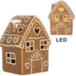 Decoratie peperkoekhuisje LED 8*6*11