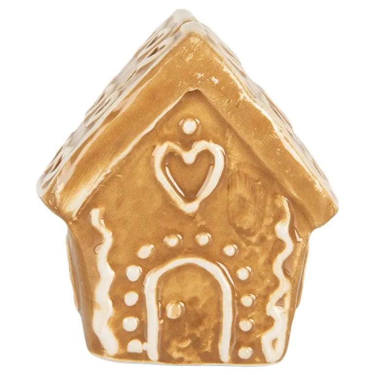 Decoratie peperkoekhuisje kaarthouder 5*4*6