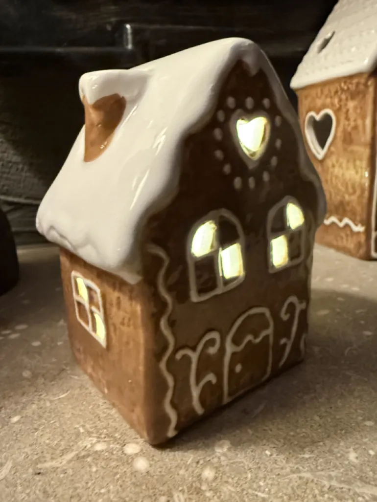 Decoratie peperkoekhuisje LED 8*6*11