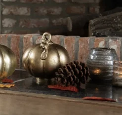 Decoratie pompoen koperkleur 15*15