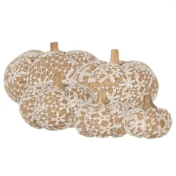 Decoratie pompoen met kant 20*17