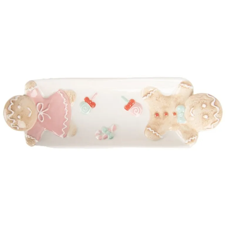 Decoratie schaal gingerbread 31*10*5