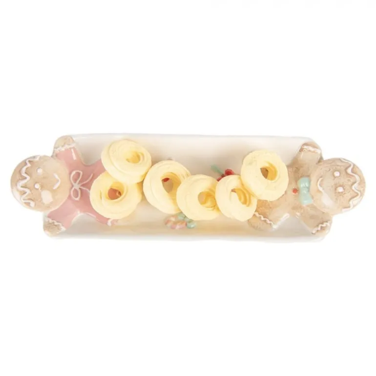 Decoratie schaal gingerbread 31*10*5