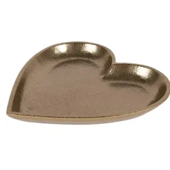 Decoratie schaal hart goudkleur 21*21*2