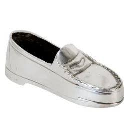 Decoratie schoentje zilverkleur 12*4