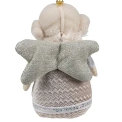 Decoratie stoffen engel beige/roze