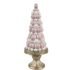Decoratie taart macarons goud/roze 12*30