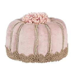 Decoratie taart textiel roze 12*7