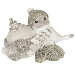Decoratie vogeltje met kerstbal