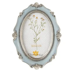 Decoratieve fotolijst blauw/zilver 10*15