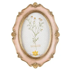 Decoratieve fotolijst roze/goud 10*15