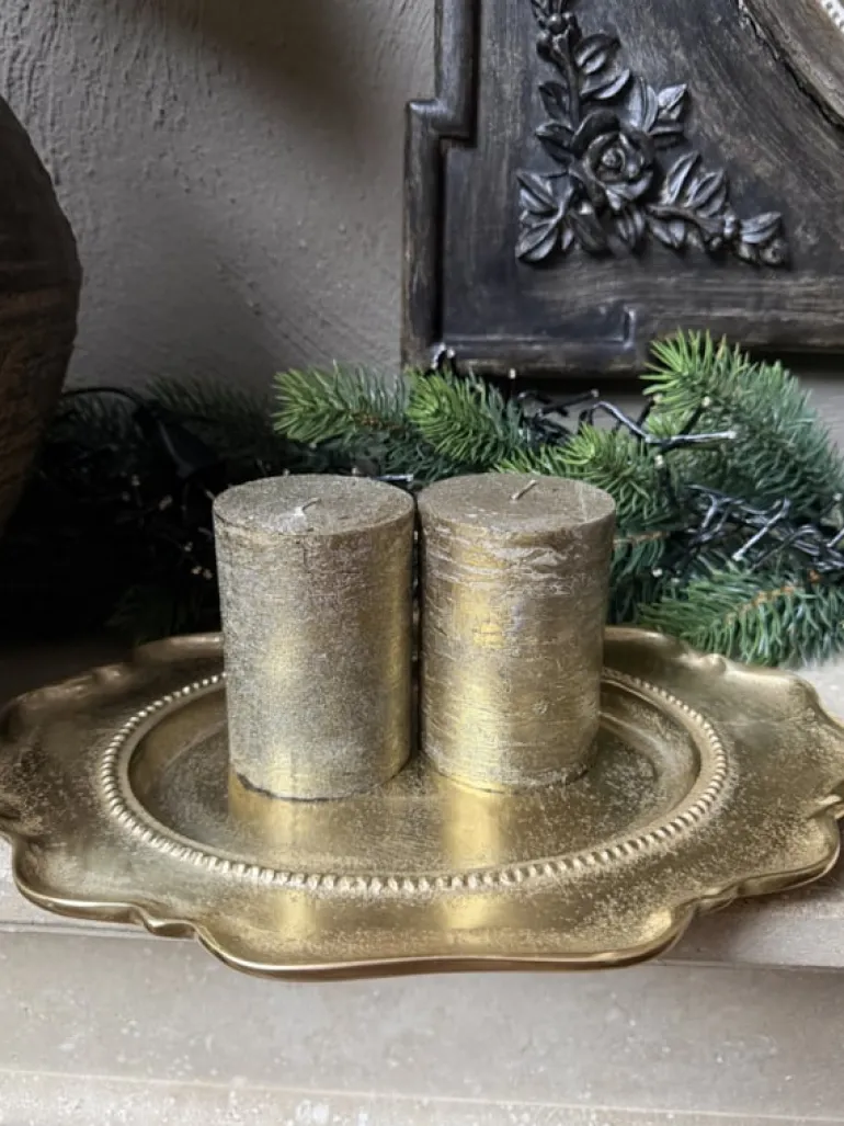 Decoratieve schaal ovaal goudkleur 31*22*3