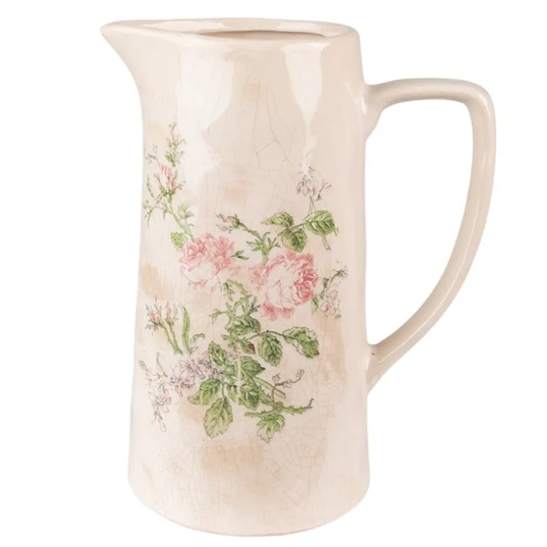 Decoratieve schenkkan/vaas rozen 21*15*25