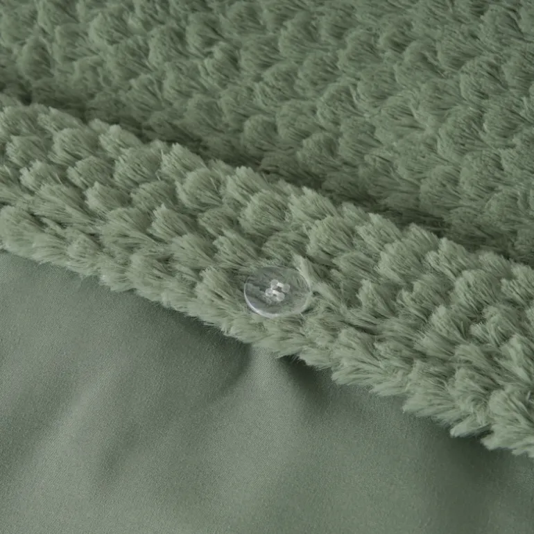 Dekbedovertrek Fur Teddy groen 140*200/220