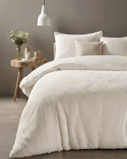 Dekbedovertrek Fur Teddy beige 240*200/220