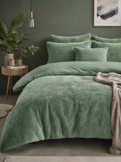 Dekbedovertrek Fur Teddy groen 240*200/220