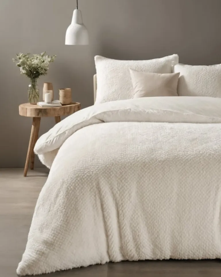 Dekbedovertrek Fur Teddy Beige 140*200/220