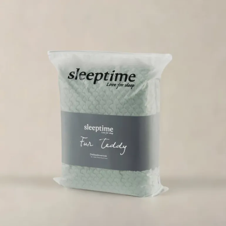 Dekbedovertrek Fur Teddy groen 200*200/220