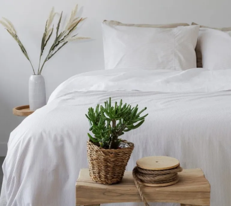 Dekbedovertrek Newport Stripe zand/beige 240*220