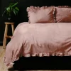 Dekbedovertrek Velvet Ruffels oudroze 240*200/220